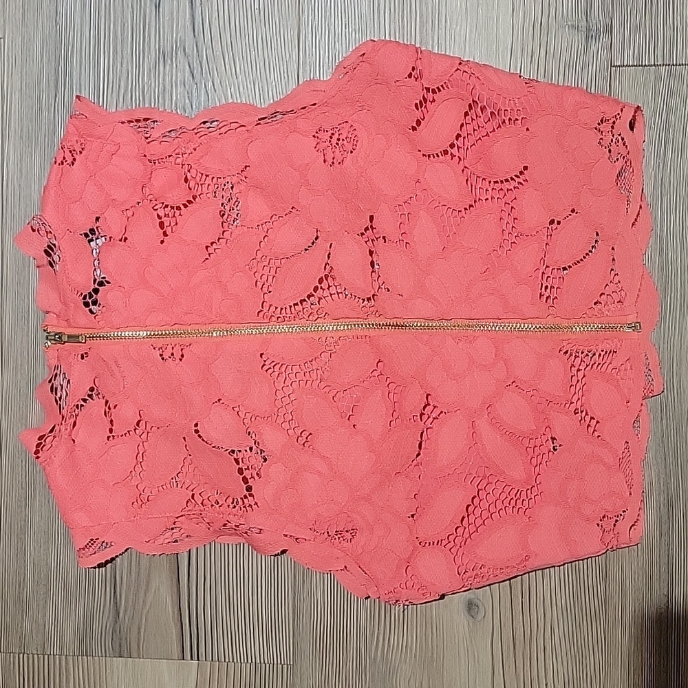 Bebe Lace Skirt & Top Coral - Picture 7 of 12